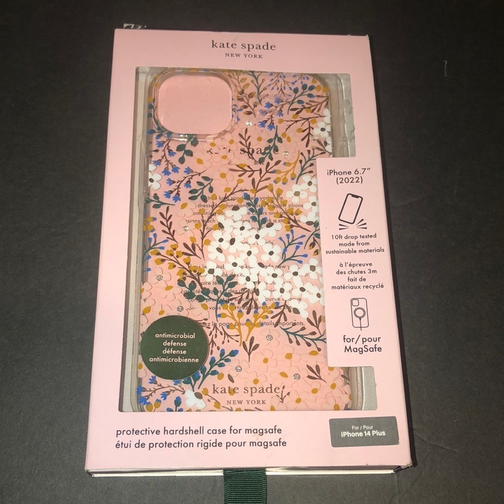 NIOB Kate Spade Protective Hardshell Case for IPHONE 14 Plua Multifloral